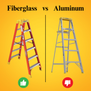 Fiberglas vs Aluminum Ladder
