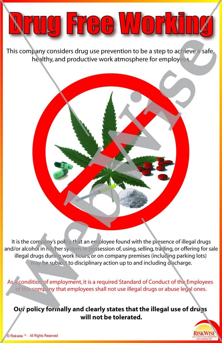 Drug Free Workplace Poster RiskWise