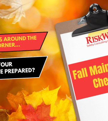 RiskWise Safety Consulting Fall Maintenance Checklist Blog Graphic RiskWise September 2025 Blog Fall Maintenance for Winter Workplace Hazards